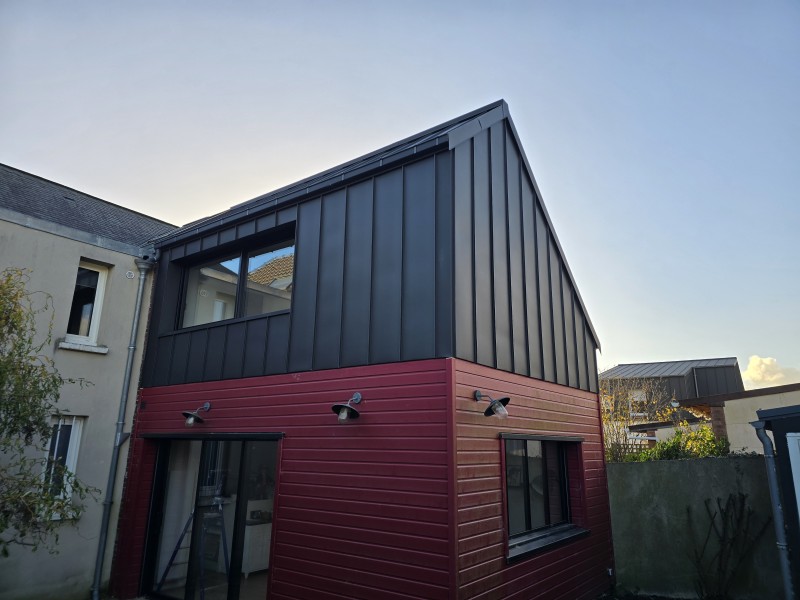 surélévation sur mesure d'une extension bois à Rouen 